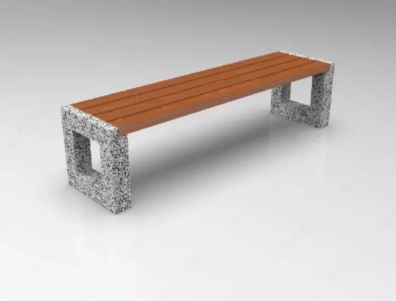 Скамейка уличная бетонная Арена без спинки