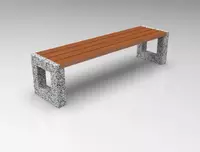 Скамейка уличная бетонная Арена без спинки