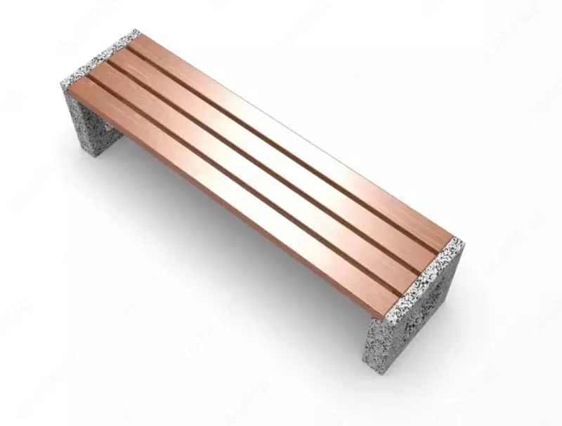 Скамейка уличная бетонная Арена без спинки - 800 000 сум