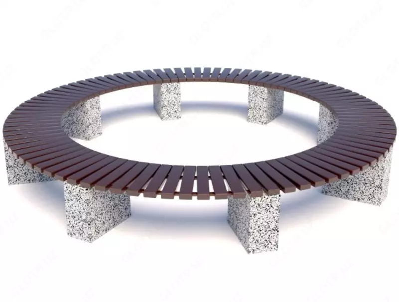 Скамейка бетонная уличная Евро 1 круг