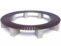 Скамейка бетонная уличная Евро 1 круг