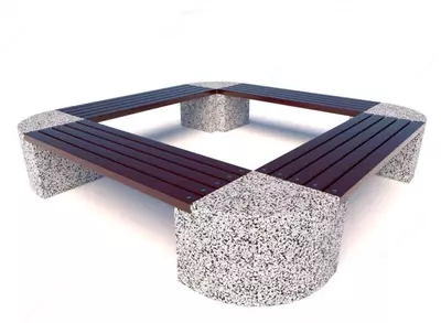 Beton ko'cha halqasi skameykasi Beton ko