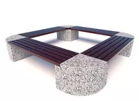 Скамейка бетонная уличная Ринг