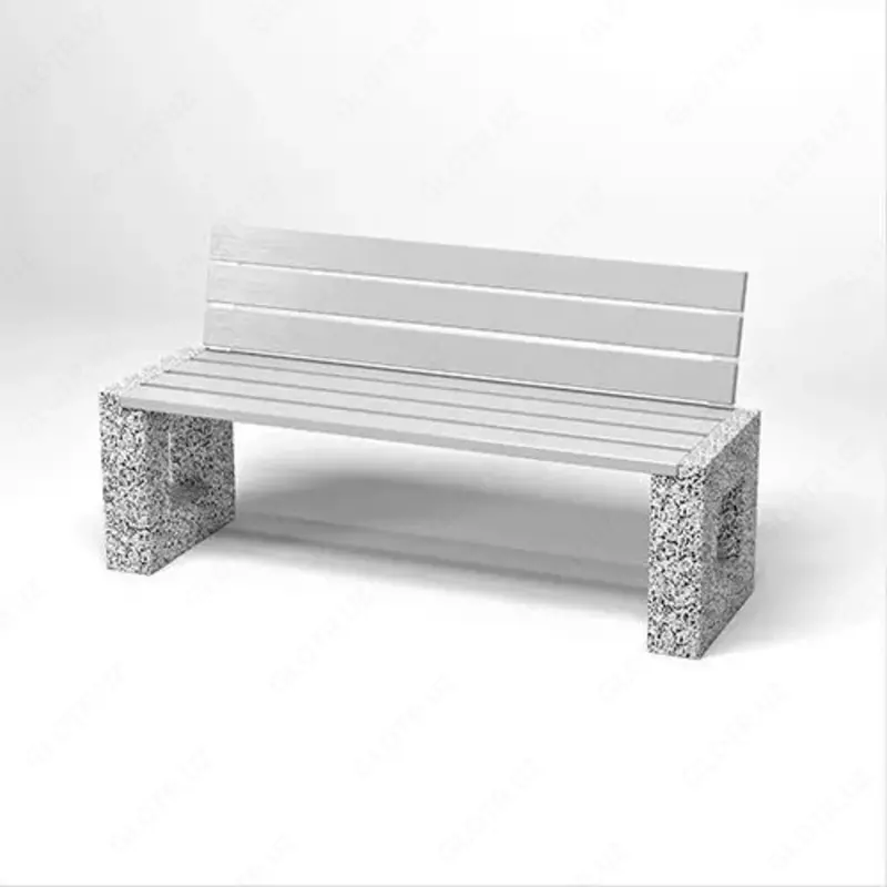 Скамейка уличная бетонная Арена со спинкой - 825 000 сум