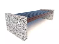 Скамейка бетонная уличная Евро 3