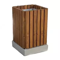 Урна деревянная на железобетонном основании N5
