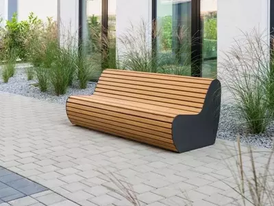 Скамейка уличная бетонная (модель 076)