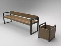 Скамейка уличная бетонная (модель 082) - 770 000 сум