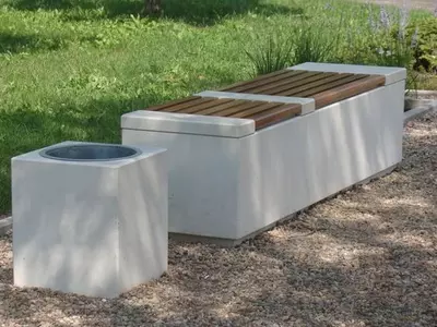 Скамейка уличная бетонная (модель 095) - 915 000 сум / шт.