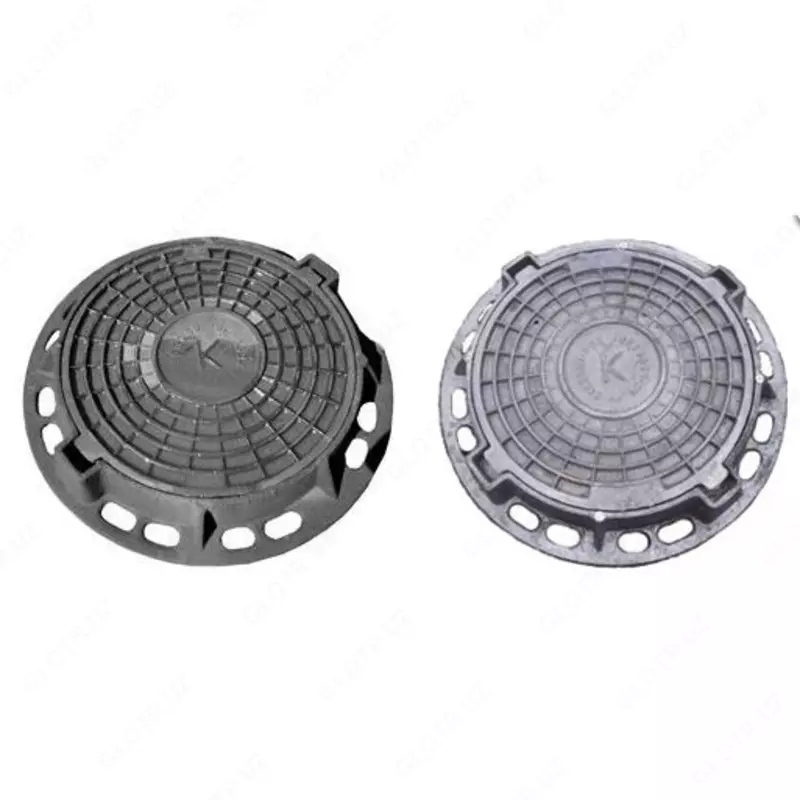 Люк чугунный для колодцев ГОСТ 3634-99 тип Л (легкий) до 5 тн (до 29 кг) 580х400