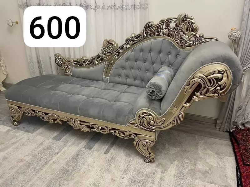 "Italyancha uslubda" yumshoq mebellar. Model № 005 (kulrang/oltin)