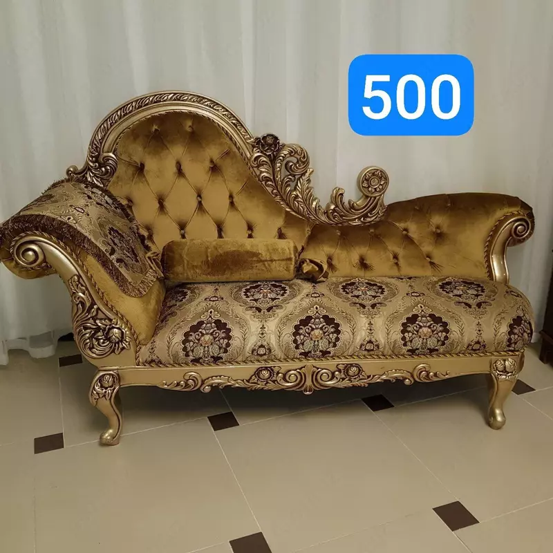 "Italyancha uslubda" yumshoq mebellar. Model № 009 (jigarrang/oltin)