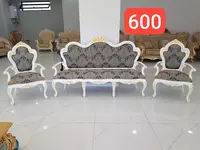 "Italyancha uslubda" yumshoq mebellar to'plami. Model № 007 (Oq/Bezak)