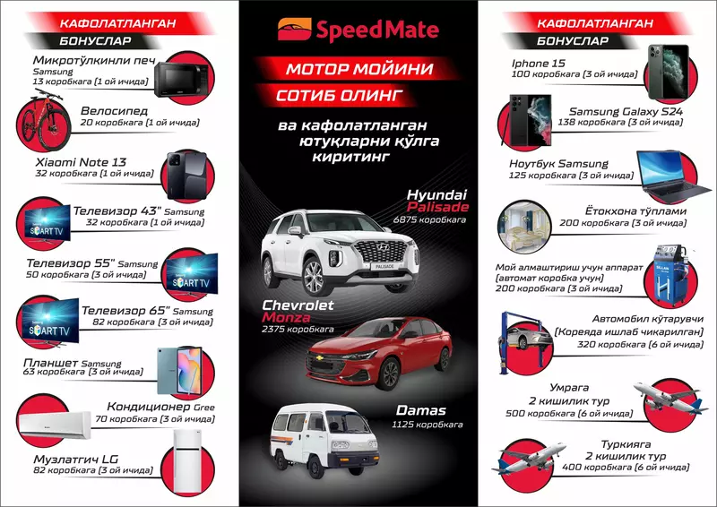 Покупайте Speed ​​Mate Oil и получайте гарантированные выигрыши!