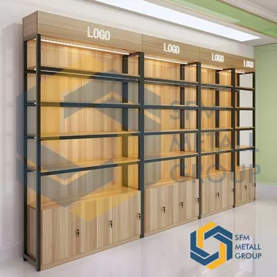 Складские стеллажи и витринные стеллажи NEW SFM-METALL GROUP