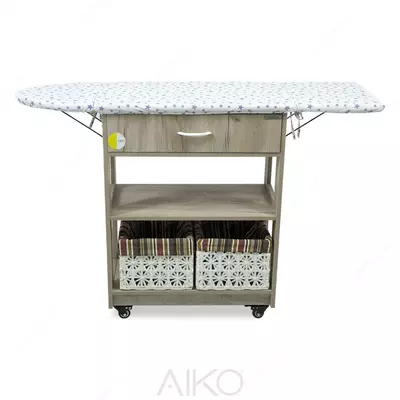 Гладильная доска складная на роликах с корзинами AIKO