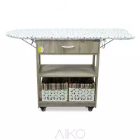 AIKO savatli g'ildiraklardagi yig'ma dazmol taxtasi