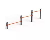 Тройной каскад турников для отжиманий и подтягиваний