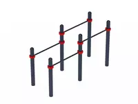 Брусья двойные для отжиманий разноуровневые 3300х650х1600