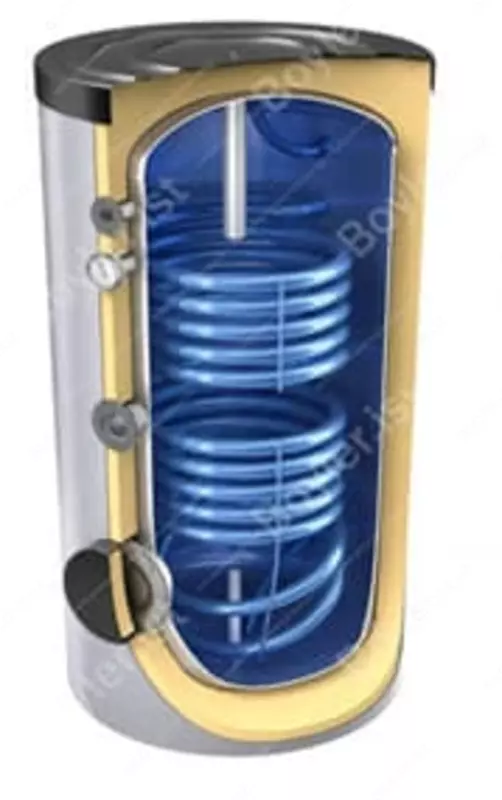 10 000 000 сум Бойлер косвенного нагрева "Vessen" 300 л. с двумя змеевиками (Белый) Турция