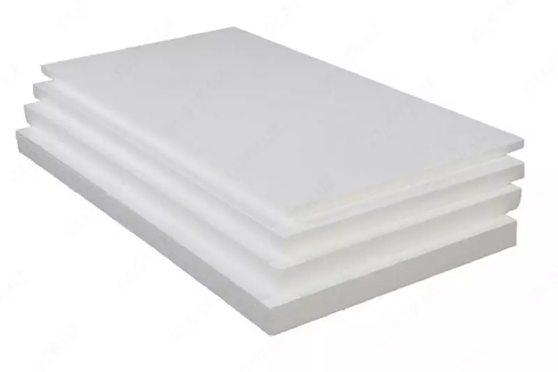 Ko'pikli plastmassa (kengaytirilgan polistirol EPS) zichligi 8 kg/m3, 2 x 1,2 x 0,6 m