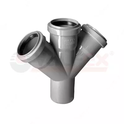 Krestovina 110/110/110×45° ichki kanalizatsiya (14) VALFEX