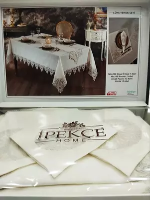 Набор скатерть и салфетки из льна