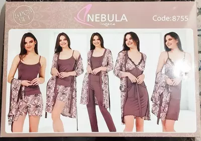 Комплект пеньюар и пижама 5в1