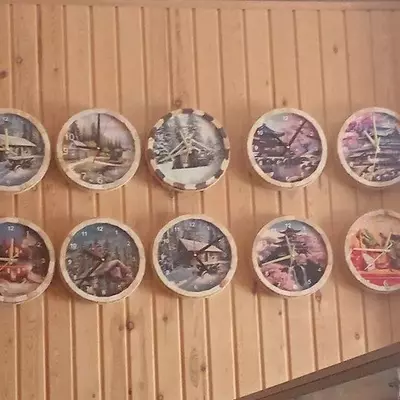 Hammom va sauna uchun yog‘och devor soati