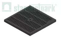 Решетка водоприемная PolyMax Basic РВ-28.28-ПП пластиковая ячеистая черная