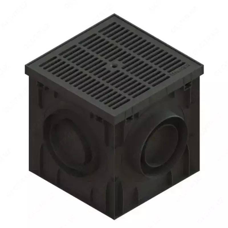 Решетка водоприемная PolyMax Basic РВ-28.28-ПП пластиковая ячеистая черная - 55 000 сум