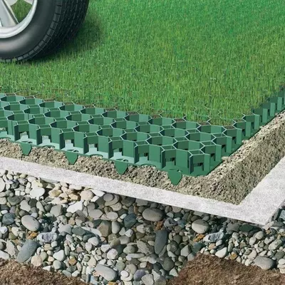 Standartpark Volna RG 60x40x5,1 sm o'lchamdagi plastik maysazor panjarasi Standartpark Volna RG 60x40x5,1 sm o