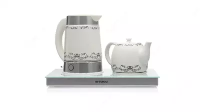 Электрический чайный набор 1.7/1 л. "Shivaki" TM 8113W (Керамика) Белый - 753 683.5 сум / комплект