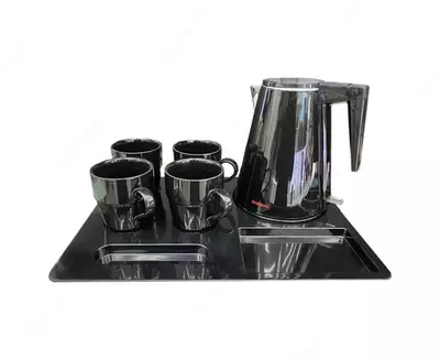 Электрический чайный набор 1.2 л. "Shivaki" JH-1206 (Нерж. сталь ) Черный - 634 051.2 сум / комплект