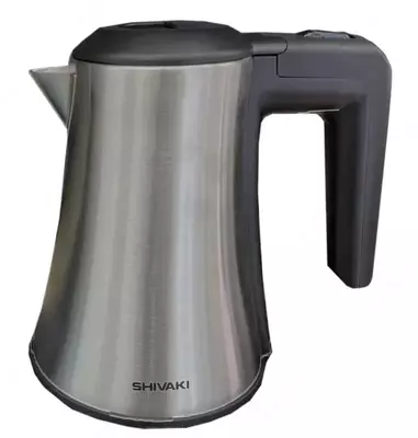 Электрический чайник 1 л. "Shivaki" GH-1208 (Нерж. сталь) Серебристый/Черный