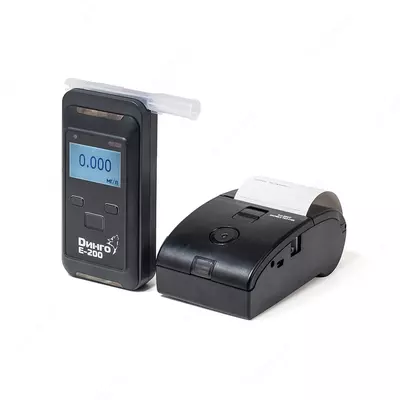 Анализатор концентрации паров этанола в выдыхаемом воздухе Динго Е-200 с принтером простой