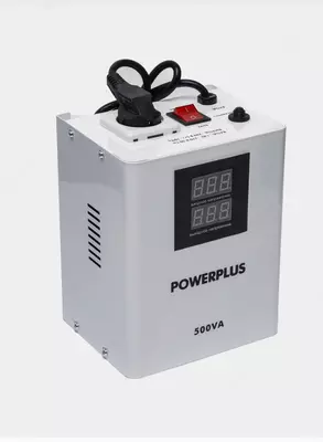 Cтабилизатор напряжения релейный POWERPLUS 500ВА (500W): ГАРАНТИЯ - 1 год
