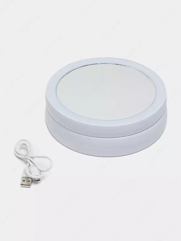 Косметическое Зеркало круглое с подсветкой настольное для макияжа Только в розницу