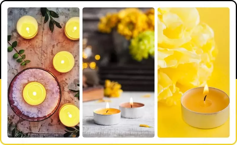 Dekorativ aromatik choy shamlari tinchlanish uchun