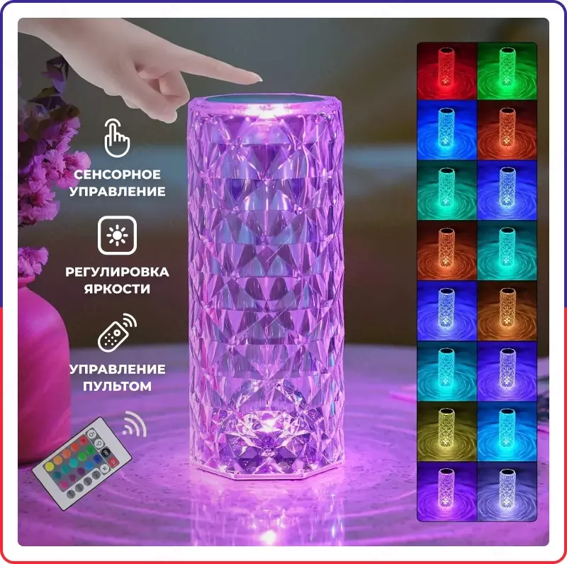 Кристаллический ночник проектор