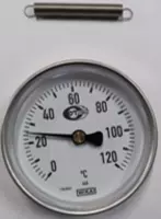 Бим-ий термометр WIKA для отопительной техники Модель: A46. d-80 мм