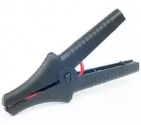 Зажим "крокодил" WAKROBL32K09 изолированный черный K09 11 кВ