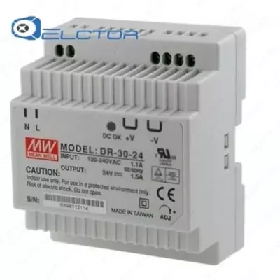 Блок питания MEAN WELL DR-30-24 - 399 000 сум / шт.