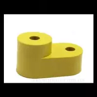 Угловой изолятор для "О" шины желтый