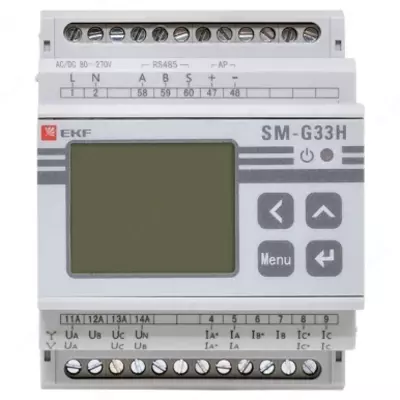 Многофункциональный измерительный прибор SM-G33H с жидкокристалическим дисплеем на DIN-рейку