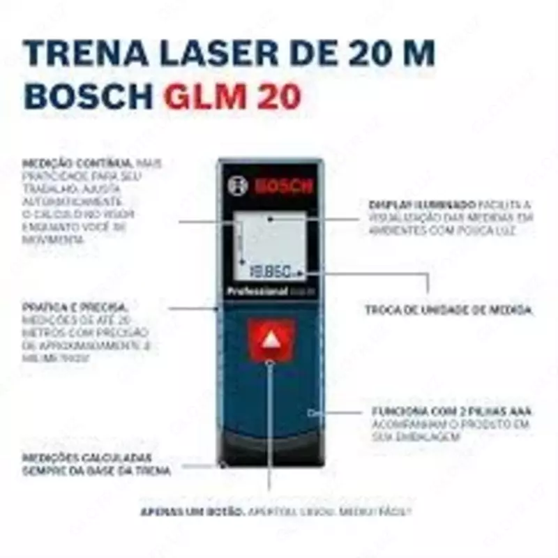 Bosch GLM 20 - lazerli masofa o'lchagich