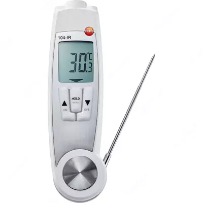 Testo 104-IR — комбинированный термометр для инфракрасных и погружных измерений температуры