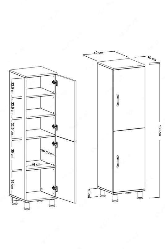 ШКАФ ДЛЯ ВАННОЙ КОМНАТЫ / КУХНИ / КОРИДОРА Оптом и розница