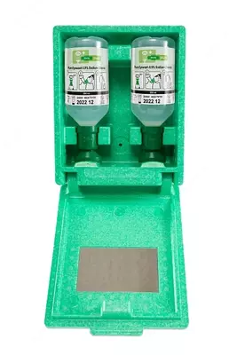 Станция для промывки глаз в боксе (4650 Плум) Plum Eyewash 500 мл – 2 шт. Для промывания глаз при попадании инородных частиц