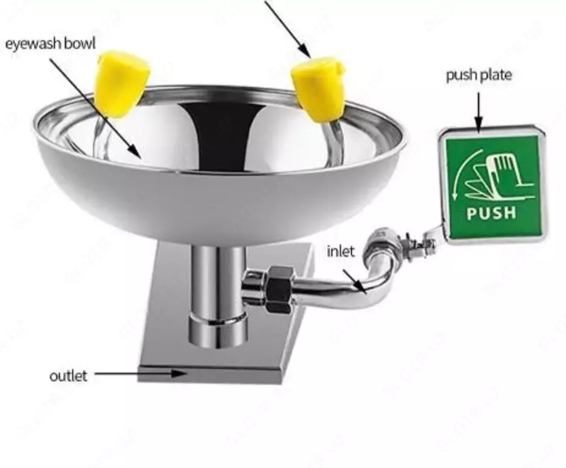 Аварийный фонтан для промывки глаз